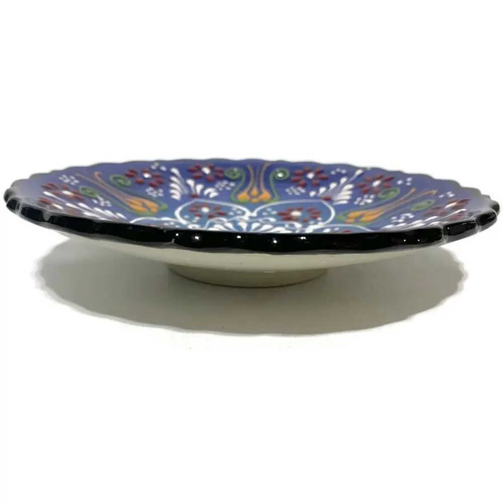 Pintado a Mano Hand Painted Ottoman Floral Plate Multicolor 7